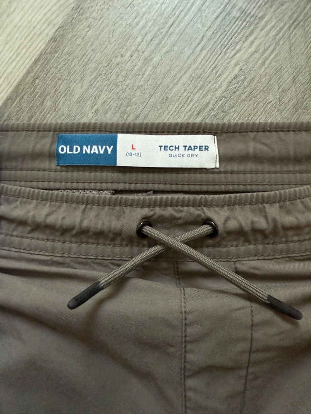 Cargo Pants Quick Dry Tech Taper Boys Large Gray Elastic